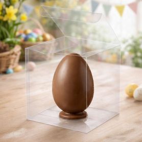 Boîte transparente avec fond surélevé or