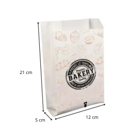 Sac croissant kraft blanchi imprimé