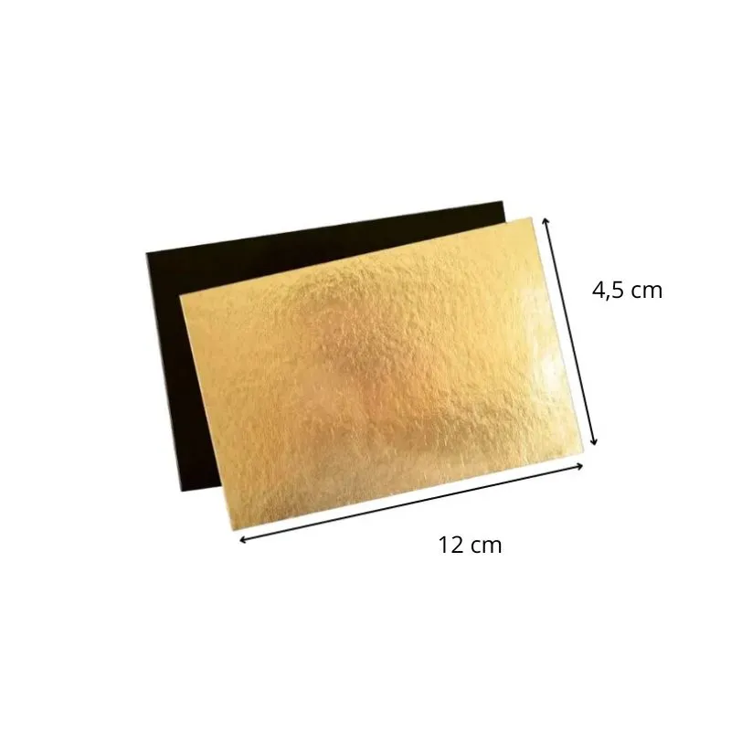 Plaque or/noir angles droits