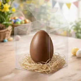 Boîte transparente avec fond surélevé or