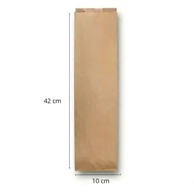Sac baguette kraft brun