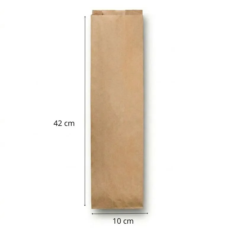 Sac baguette kraft brun