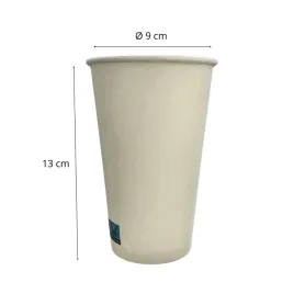 Gobelet carton brun/blanc