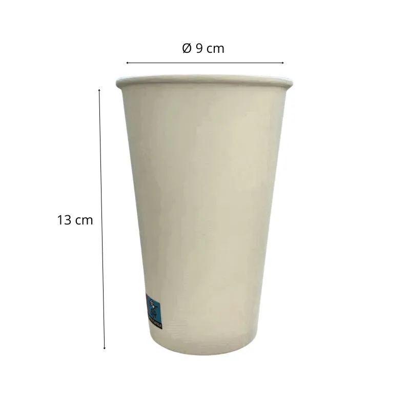 Gobelet carton brun/blanc