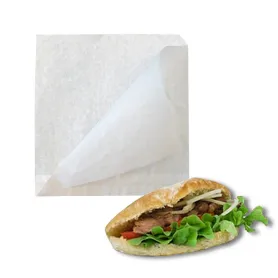 Sac papier kebab - pan bagnat - ouverture sur 2 côtés
