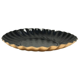 Mini Assiette Ronde Noire Or Emballagefute Com