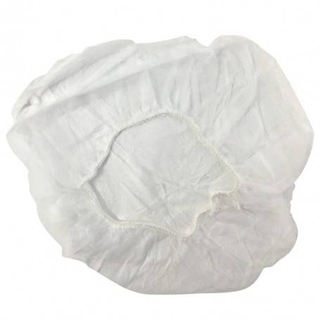 charlotte blanche tissu, protège cheveux, maintien avec élastique -  Primevere