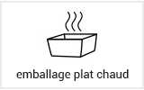 Emballage alimentaire usage chaud plat chaud