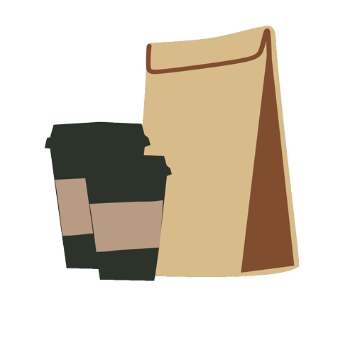 Emballage écologique - sac papier kraft brun pour vente-à-emporter