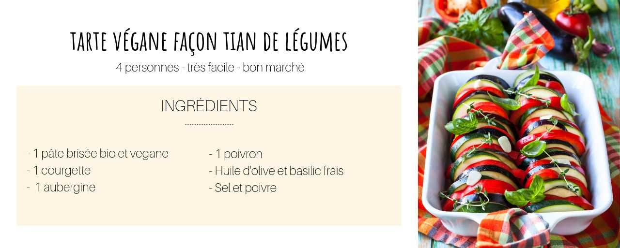 tarte végane tian de légumes - recette bio et healthy