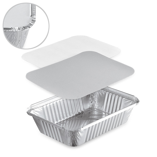 Barquette aluminium avec couvercle cuisson four