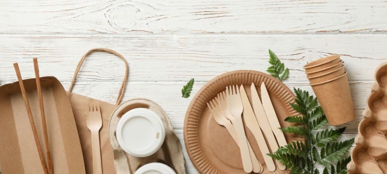 ▷ Couverts ECO avec les plats à emporter