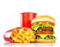 Emballage fast food hamburger frites